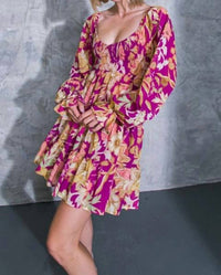 Flying Tomato - Rhea Sweetheart Neckline Smocked Mini Dress