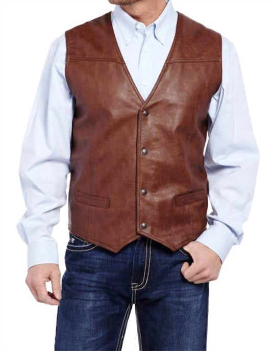 Cripple Creek - Men's Snap Front Flannel Lined Vest