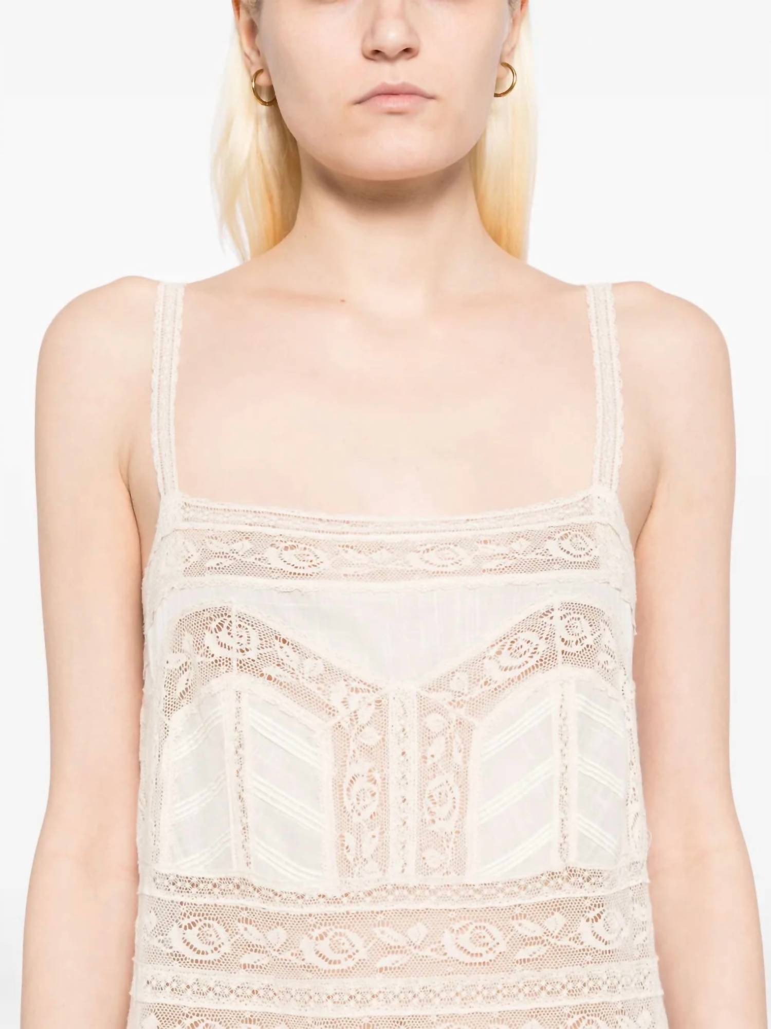 Zimmermann - Acacia Lace Trim Midi Dress