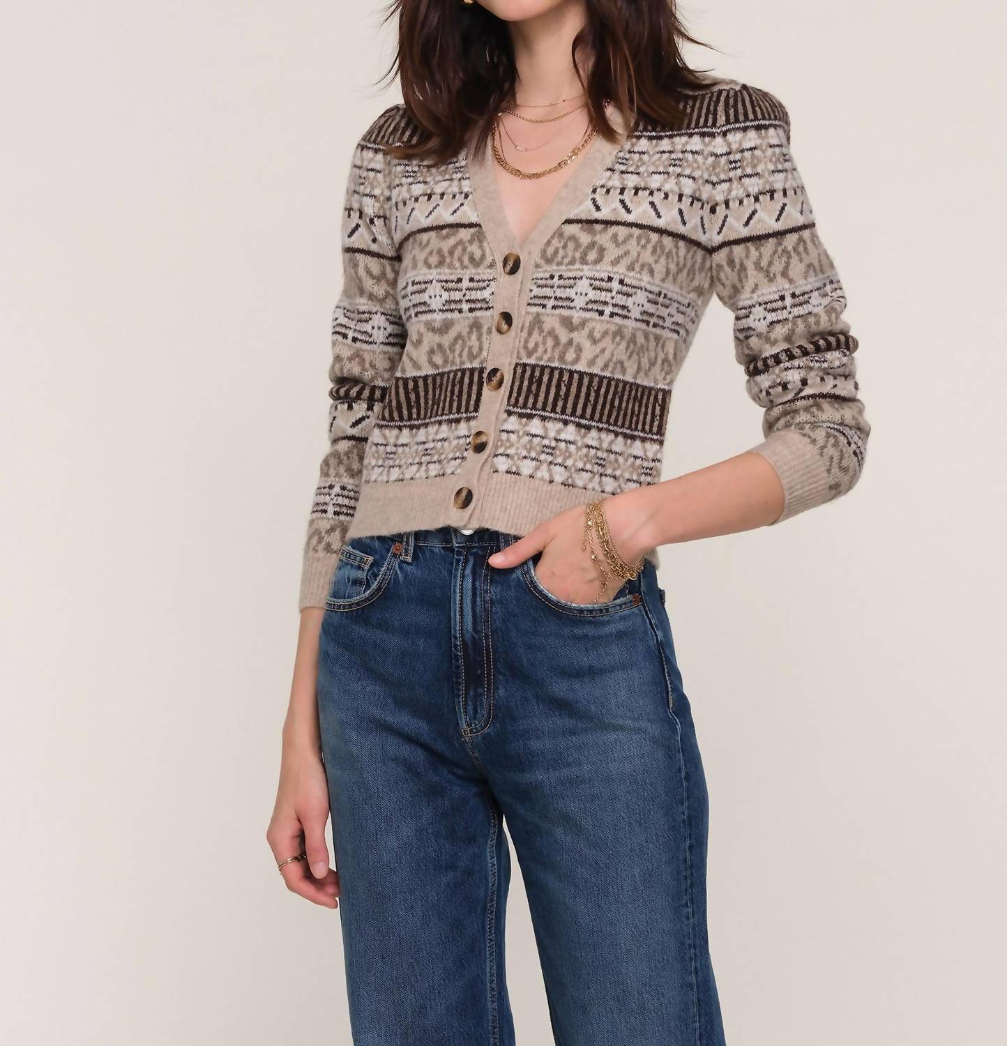 Heartloom - Ruta Button Front Crop Cardigan