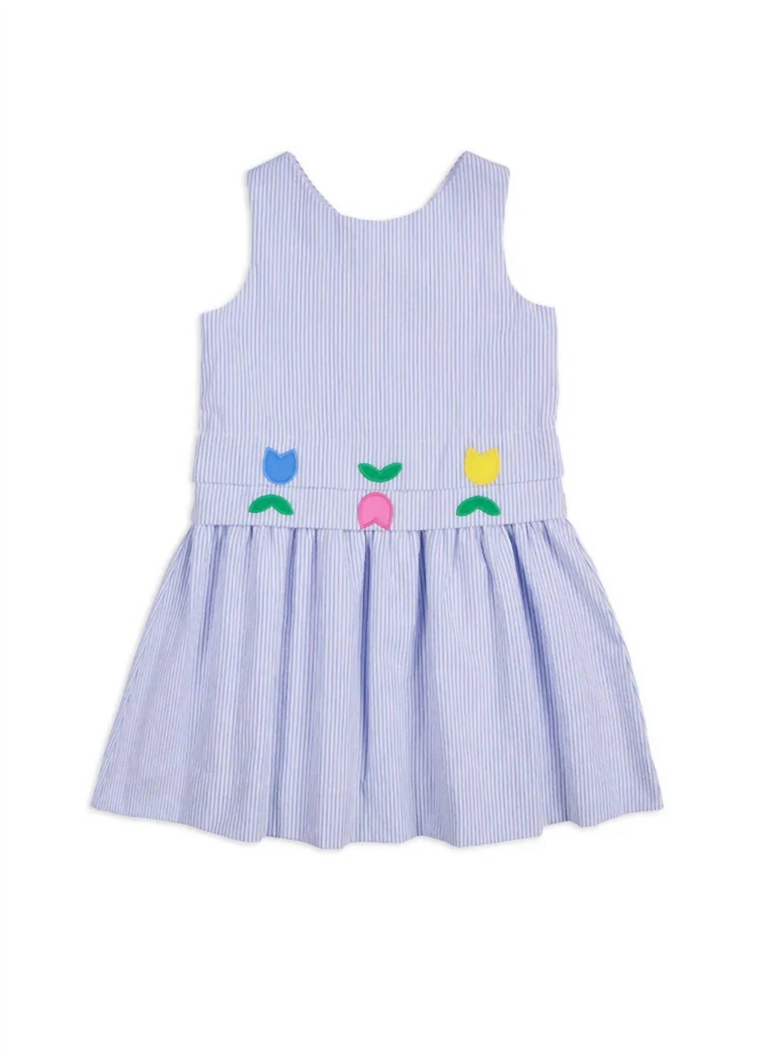 Florence Eiseman - Seersucker Dress With Tulips