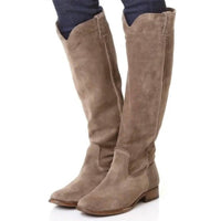Frye Women's Tall Suede Boot in taupe - women's shoe - detail view