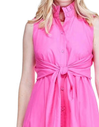 Jade - Ruffle-neck City Midi Dress