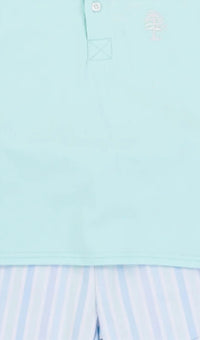 Cypress Row - Boys Seaside Stripe Porter Polo Set