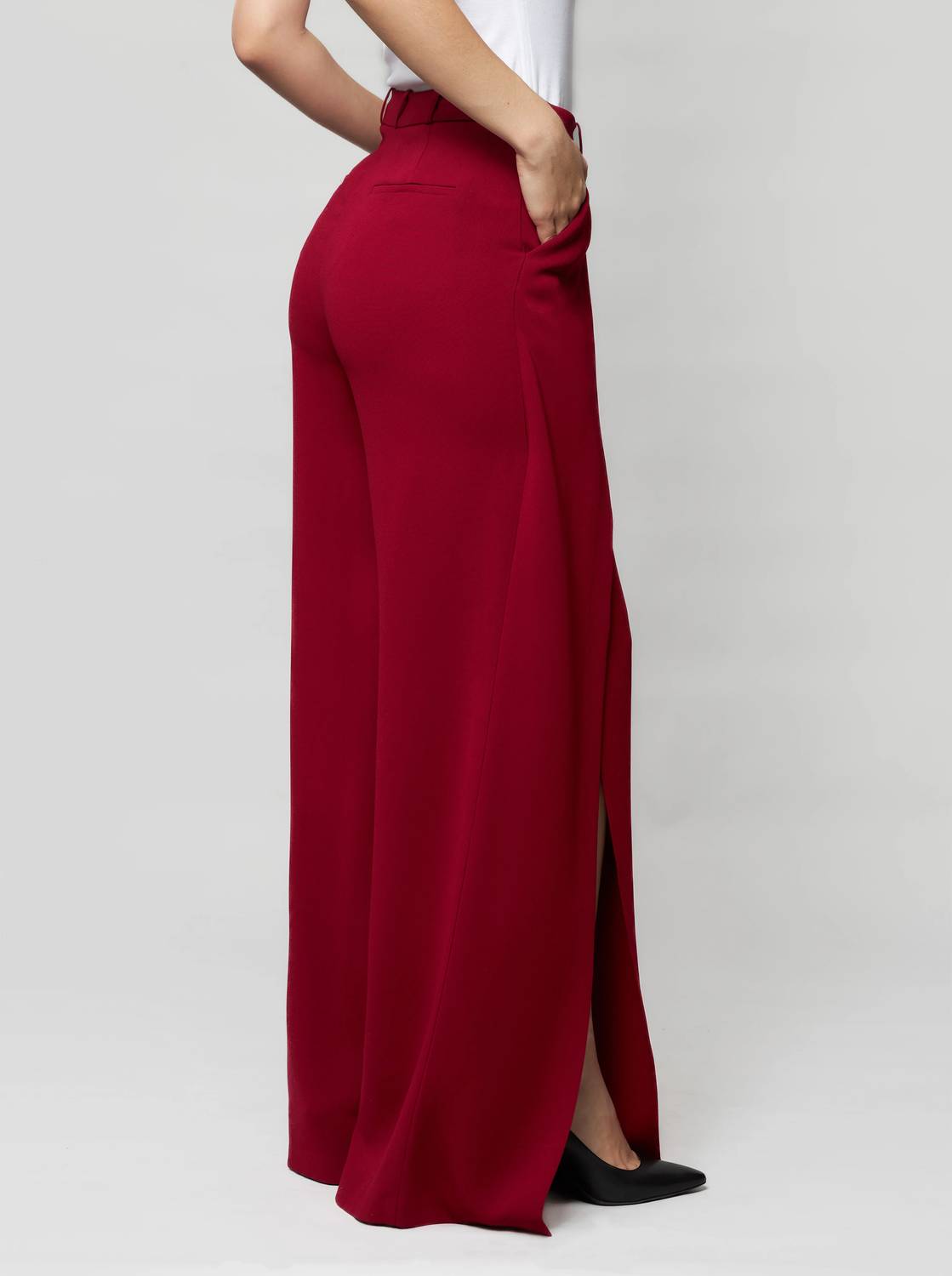 Solgo Atelier - Dina Wide Leg Crepe Pants
