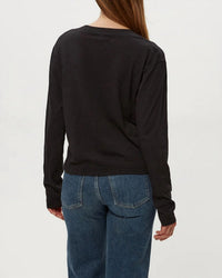 Michael Stars - Brea Cropped Long Sleeve V-neck Tee