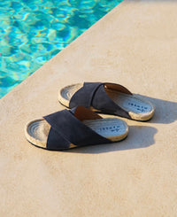Manebi - Suede Crossed Bands Sandals Hamptons Espadrilles