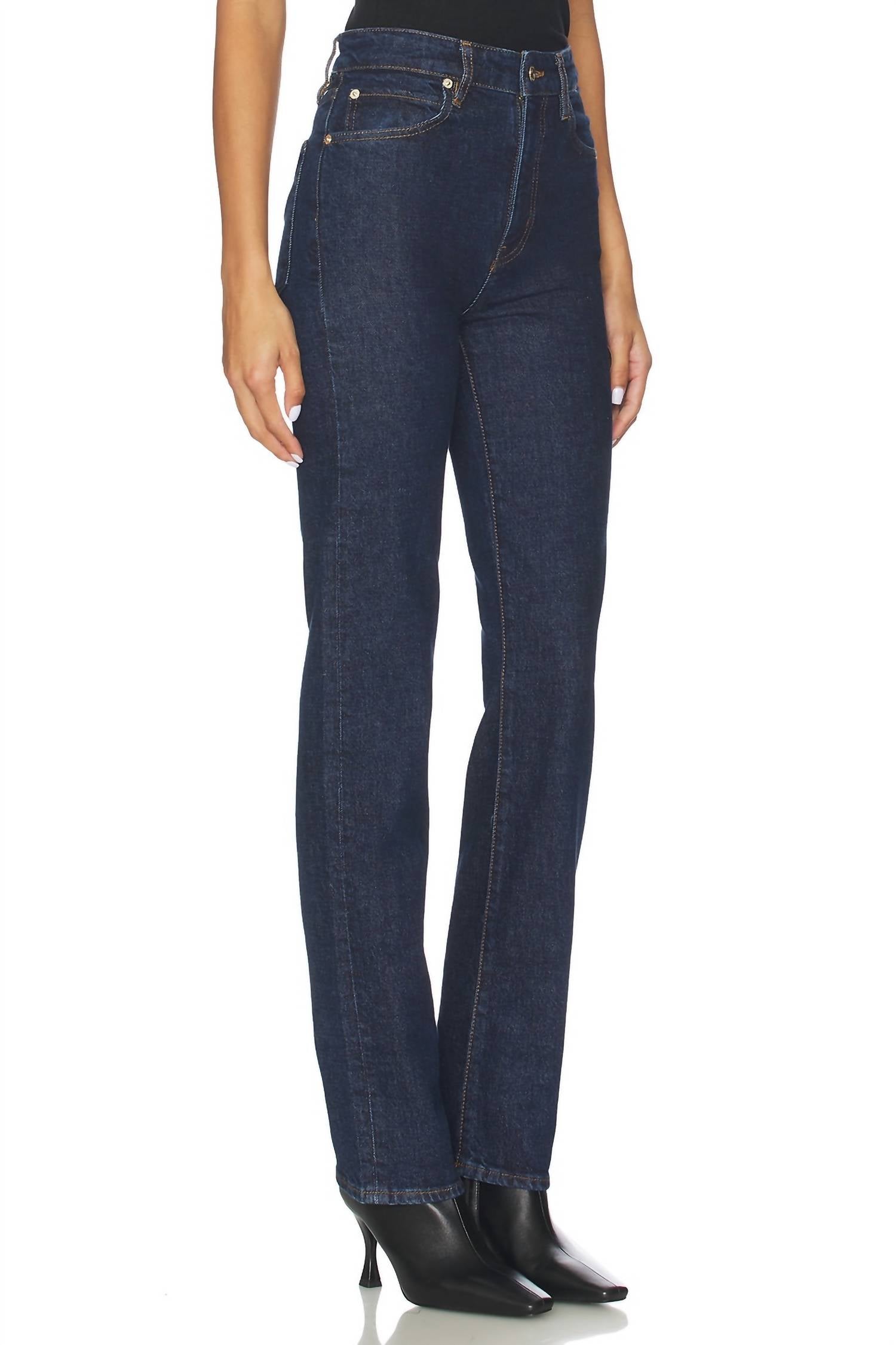 FRAME Ruler Slim Straight-leg Jeans in taboo - women's jeans - alternate view