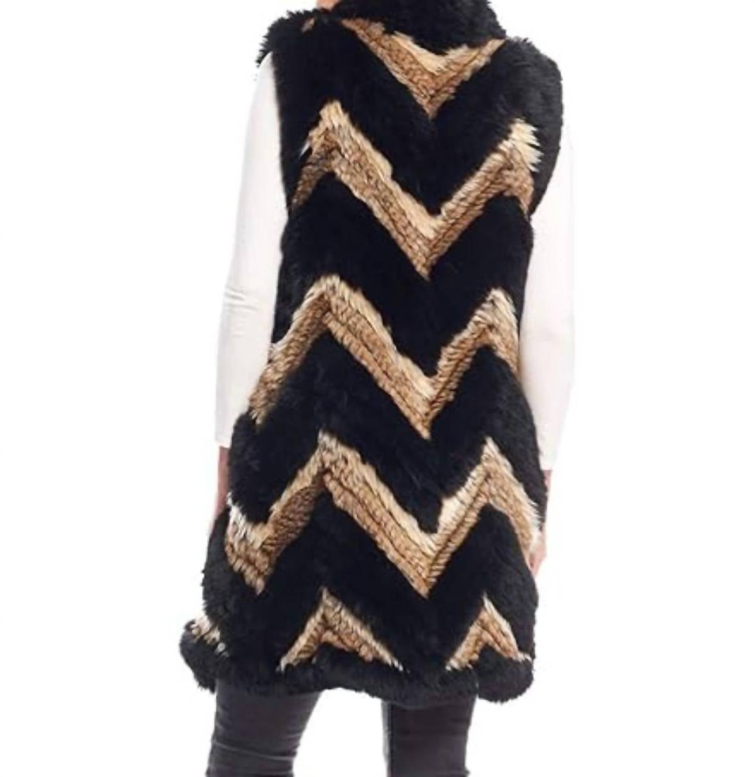 Fabulous Furs - Kayce Knitted Faux Fur Stroller Vest