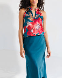 Go By Go Silk - Go Scuba Cutaway Print Top