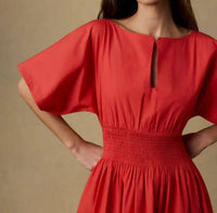 Faherty - Coastal Poplin Elia Smocked Maxi Dress
