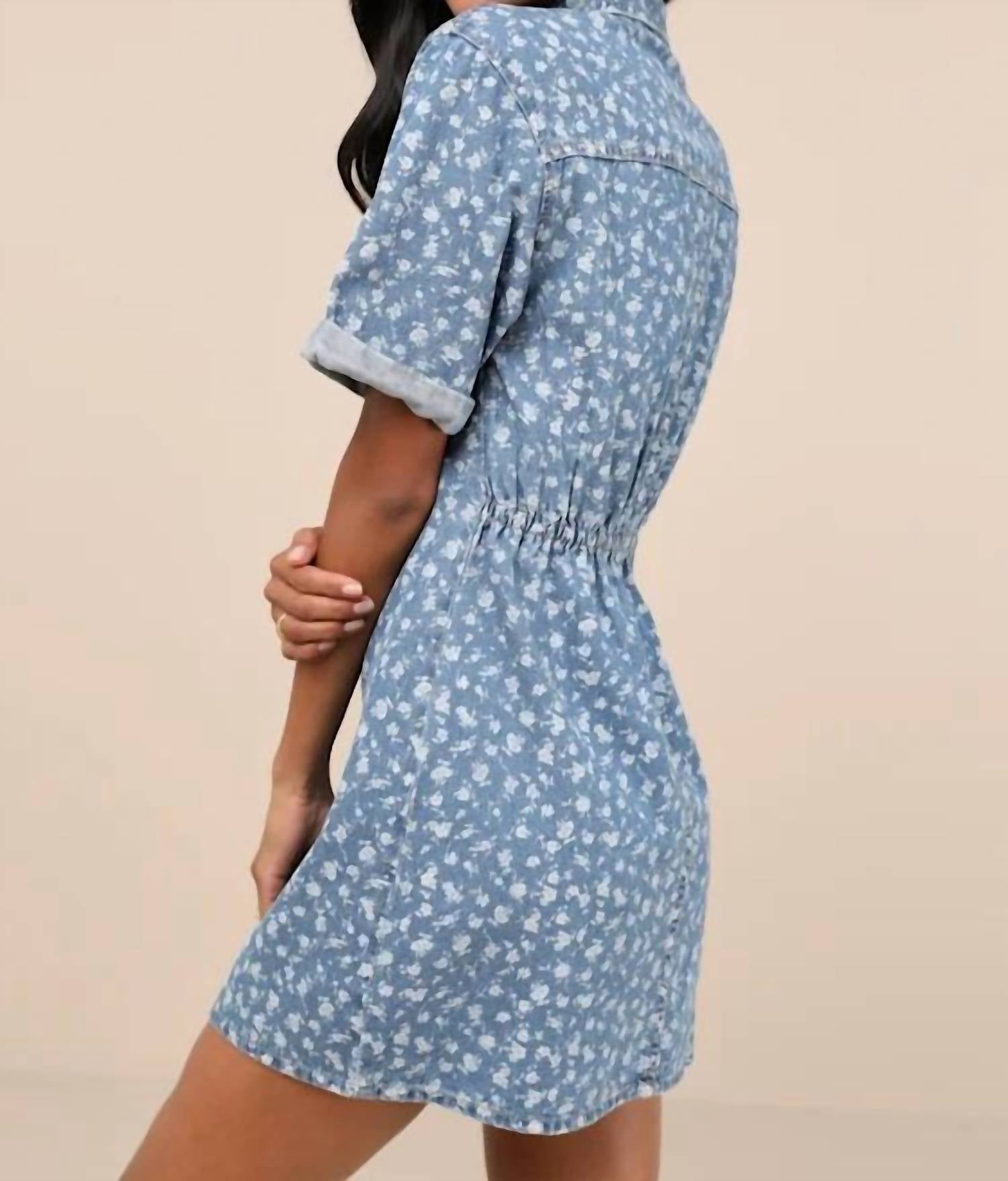 Lulus - Renske Denim Mini Dress