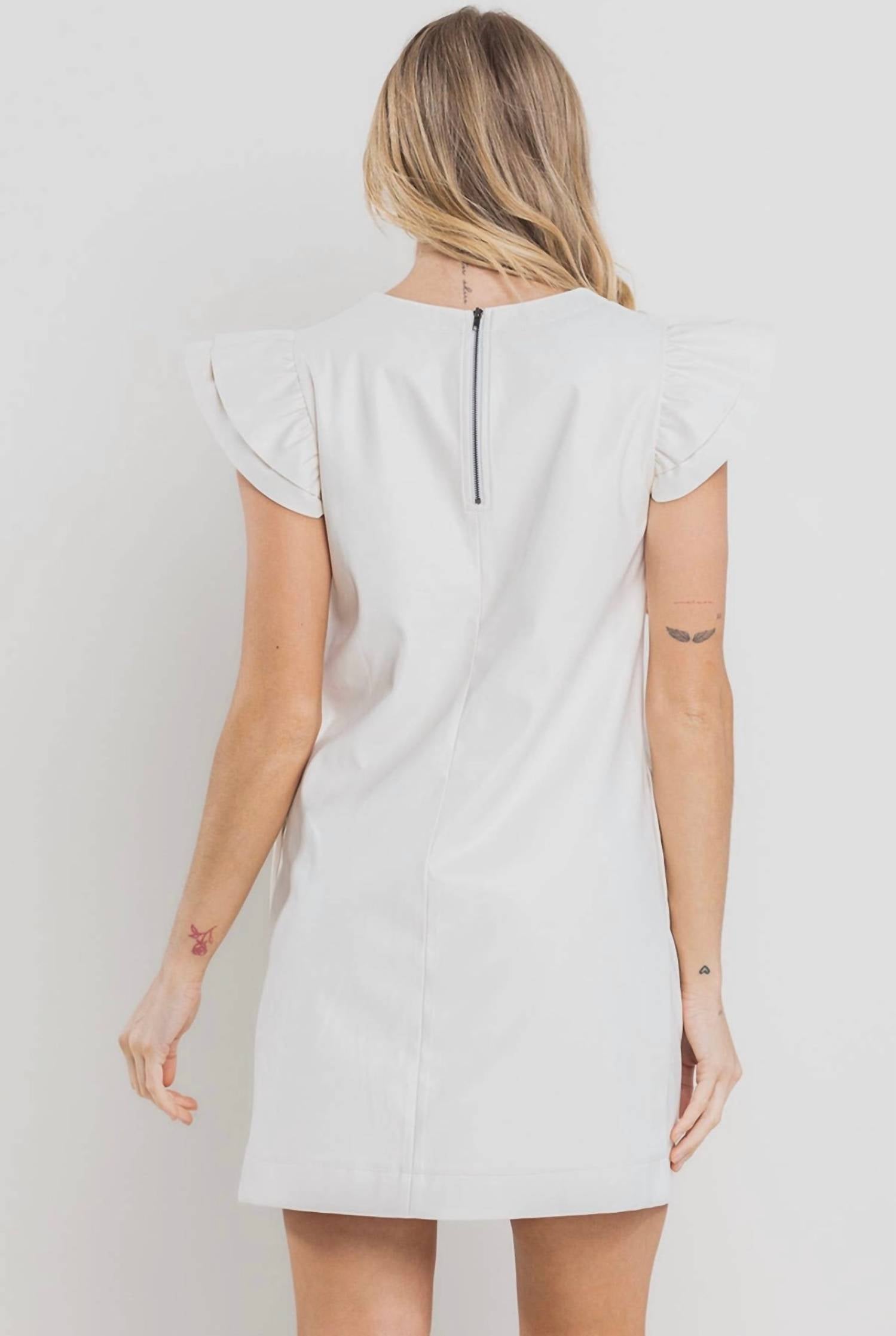 Ces Femme - Soft Faux Leather Mini Dress