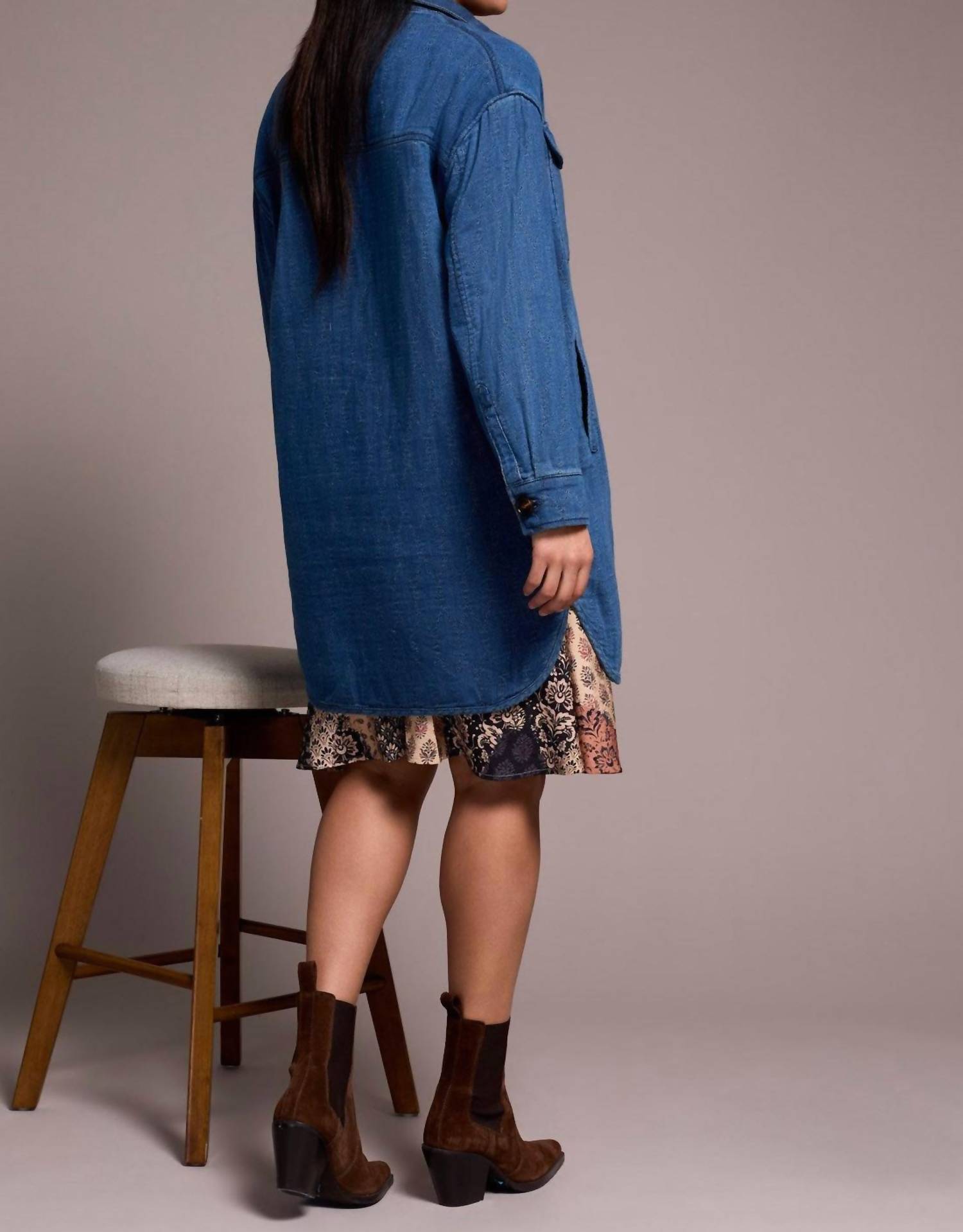 Tribal - Quilted Cotton Button Front Shacket