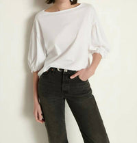 Nation LTD Women's Sandra Boatneck Top in white - women's shirt