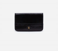 HOBO Women's Jill Mini Card Case in black - men's accessory