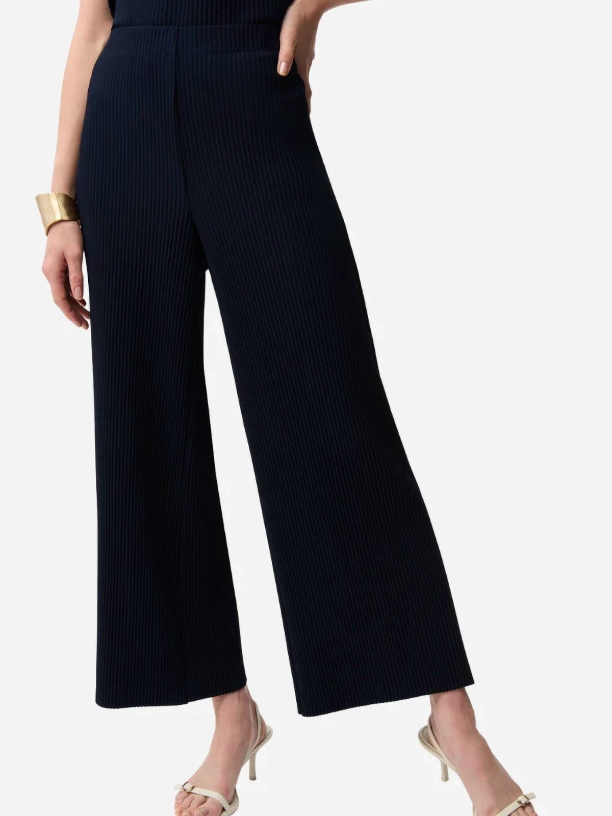 Joseph Ribkoff - Pleated Scuba Crepe Wide Leg Pull-On Pants