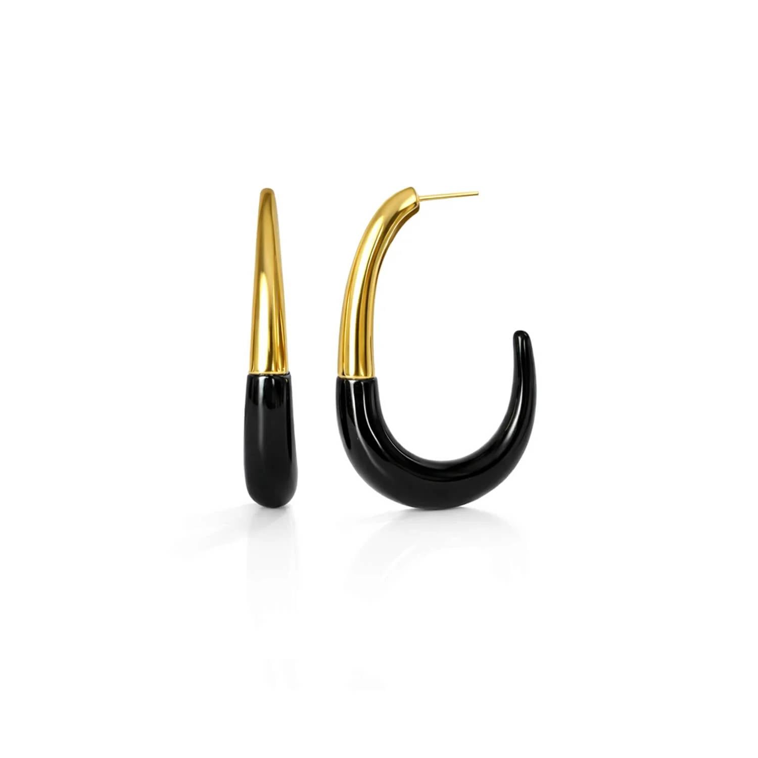 Gold & Honey - Women's J Hoop Earrings