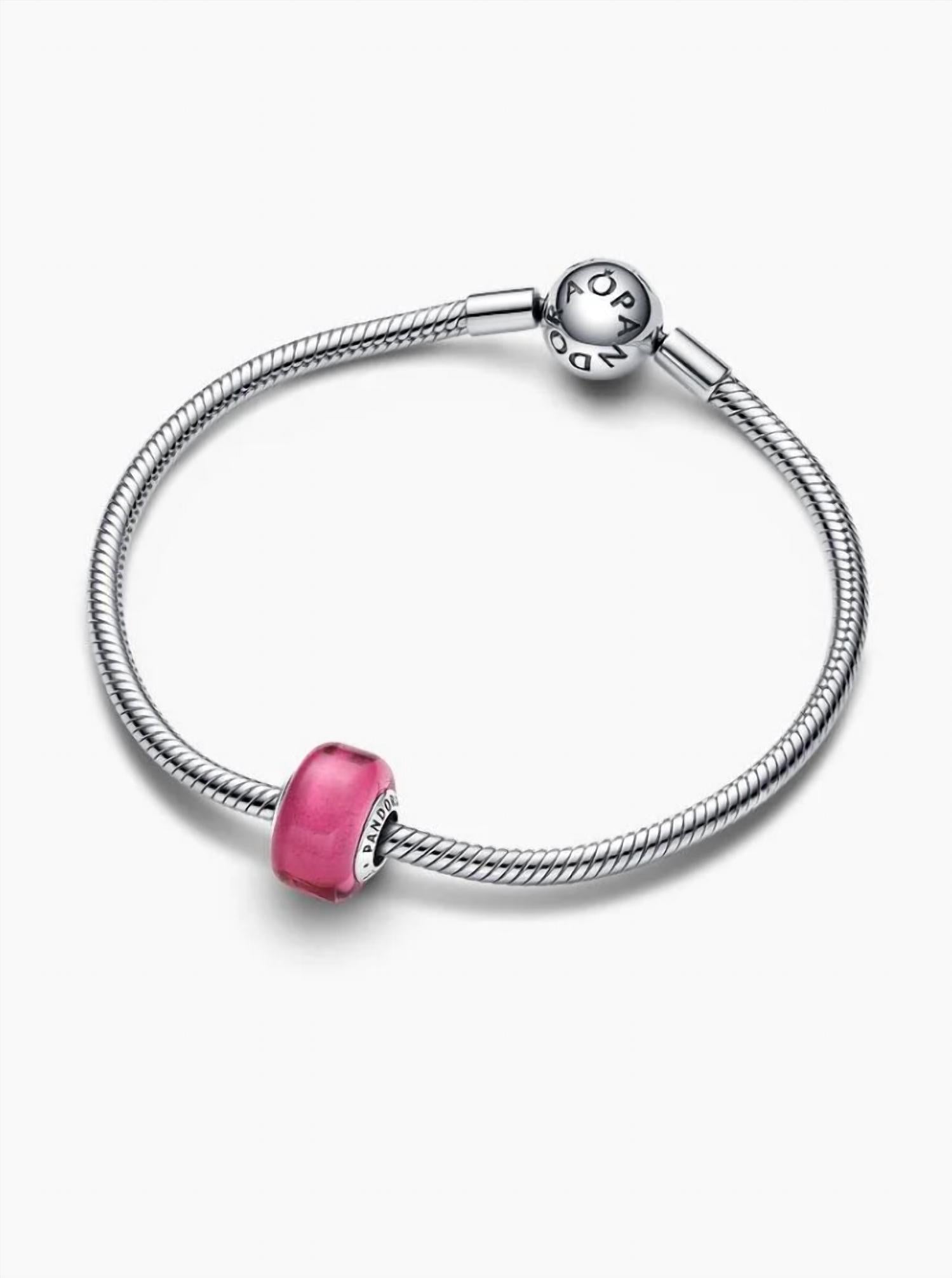 Pandora Women's Mini Murano Glass Charm in pink - women's item - alternate view