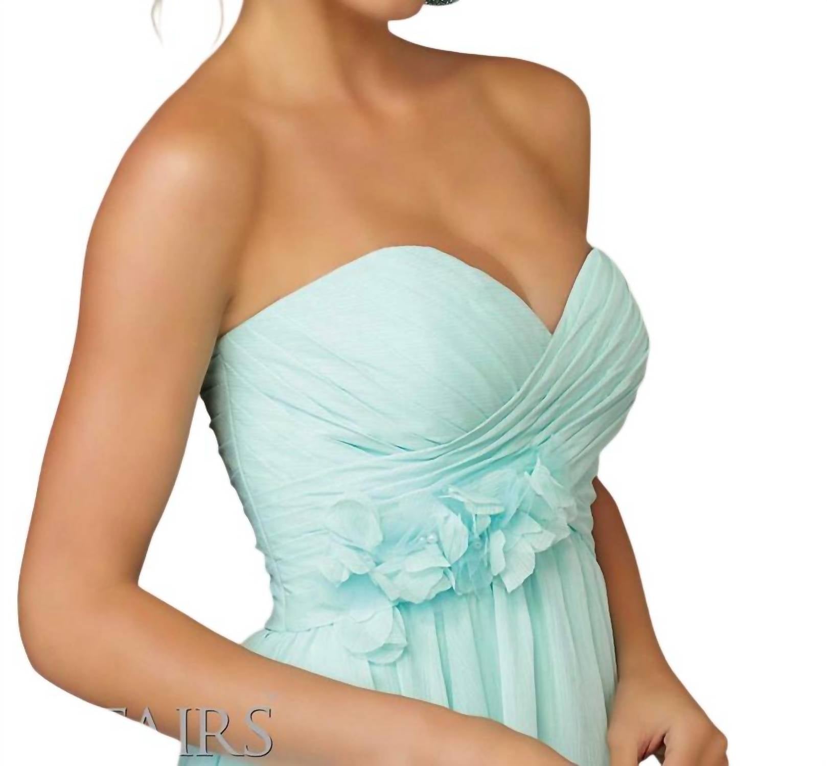 Morilee - Strapless Chiffon Cocktail Dress