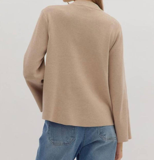 Entro - Bell Sleeve Mock Neck Sweater
