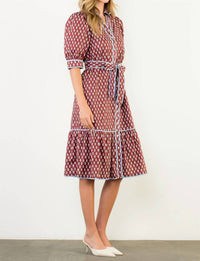 Thml - Puff Sleeve Button Front Dress
