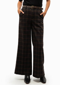 Sea - Monroe Wool Plaid Belted High Waisted Pants