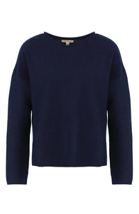 Barbour Women’s Marine Relaxed Fit Cotton Sweater in blue - women's sweater - view 4