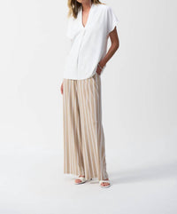 Joseph Ribkoff - Striped Silky Knit Wide-Leg Pants