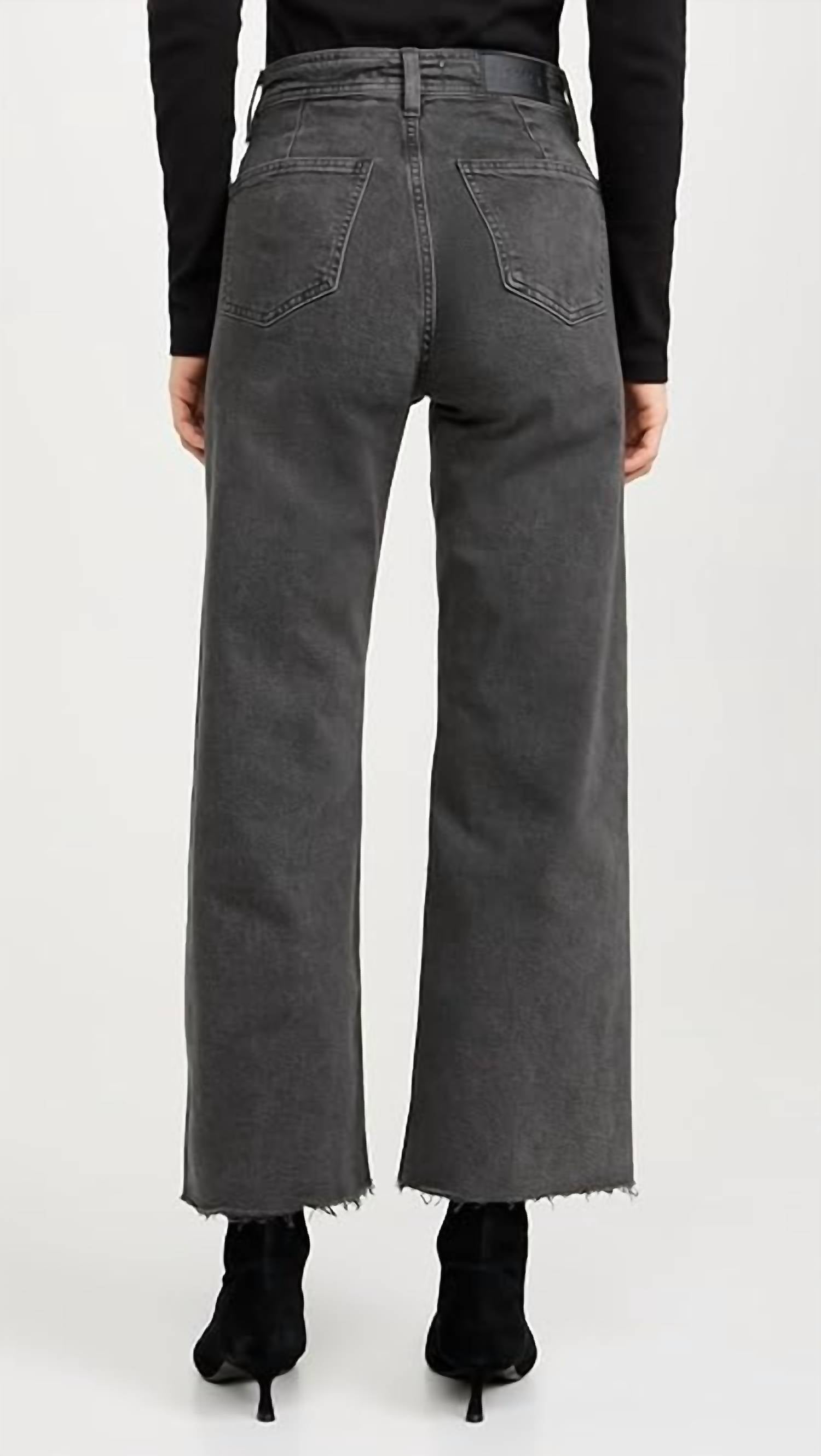 Pistola - Penny Crop High Rise Wide Leg Jeans