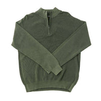 F/X Fusion Men's Baby Thermal 1/4 Zip Sweater in olive - men's sweater