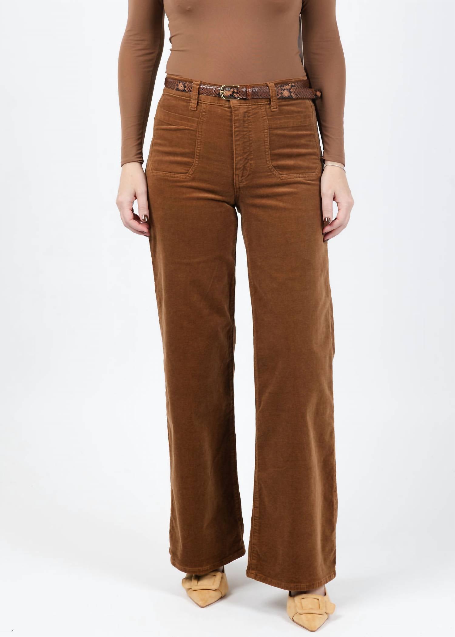 Frame - Le Slim Palazzo Modernist Pocket Corduroy Pants