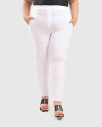 ALEMBIKA Perfect Skinny Jeans - Plus in white - women's jeans