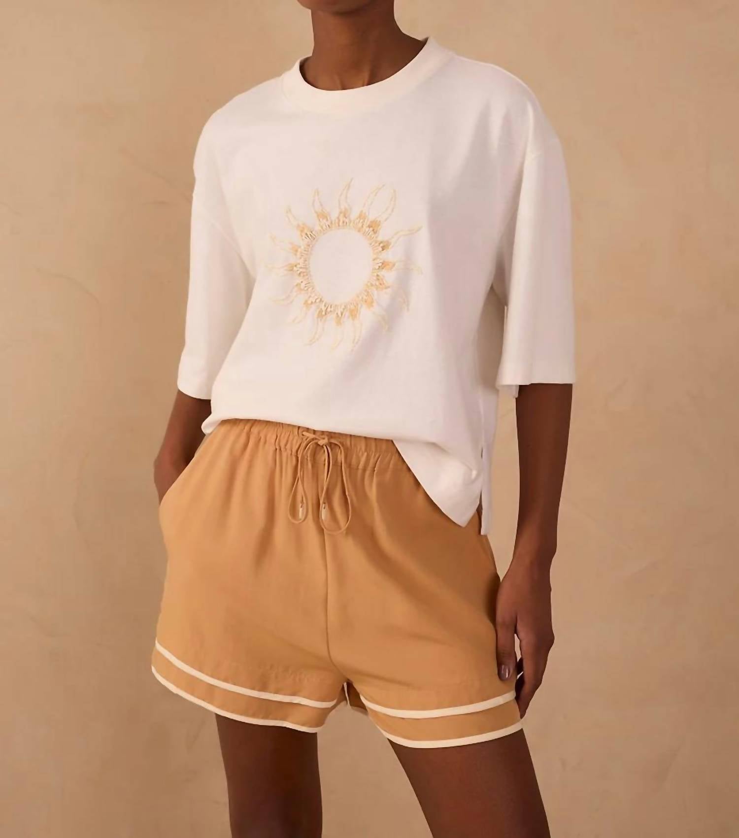 Dress To - Embroidered Sun T-Shirt