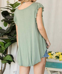 Panache - High Standards Ruffle Sleeves Top - Plus