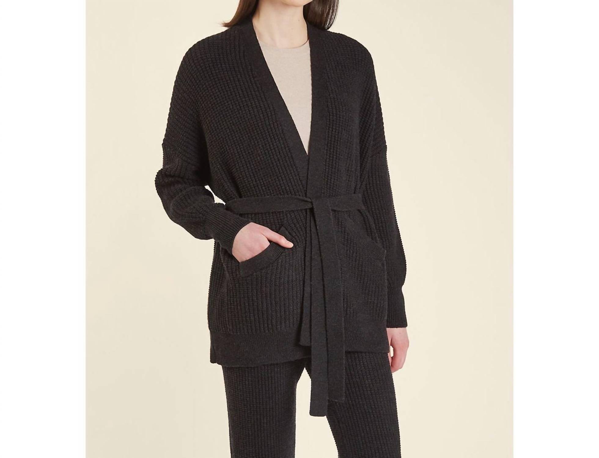 Oyun - Waffle Cocoon Cardigan