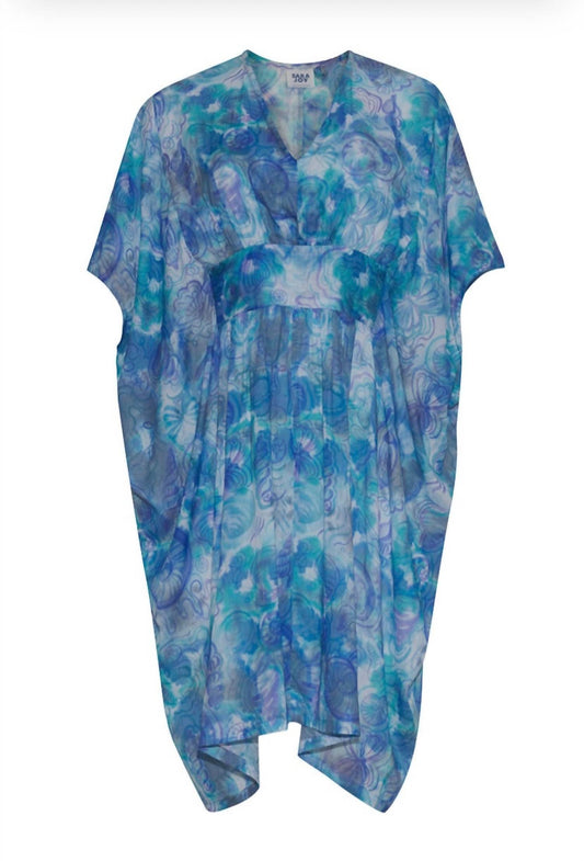 Sara Joy - Women's Shell Tie Dye Short Kaftan