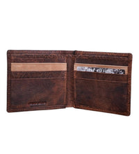 Hooey - Men's Roughy Ostrich Print Leather Diamond Patchwork Bifold Wallet