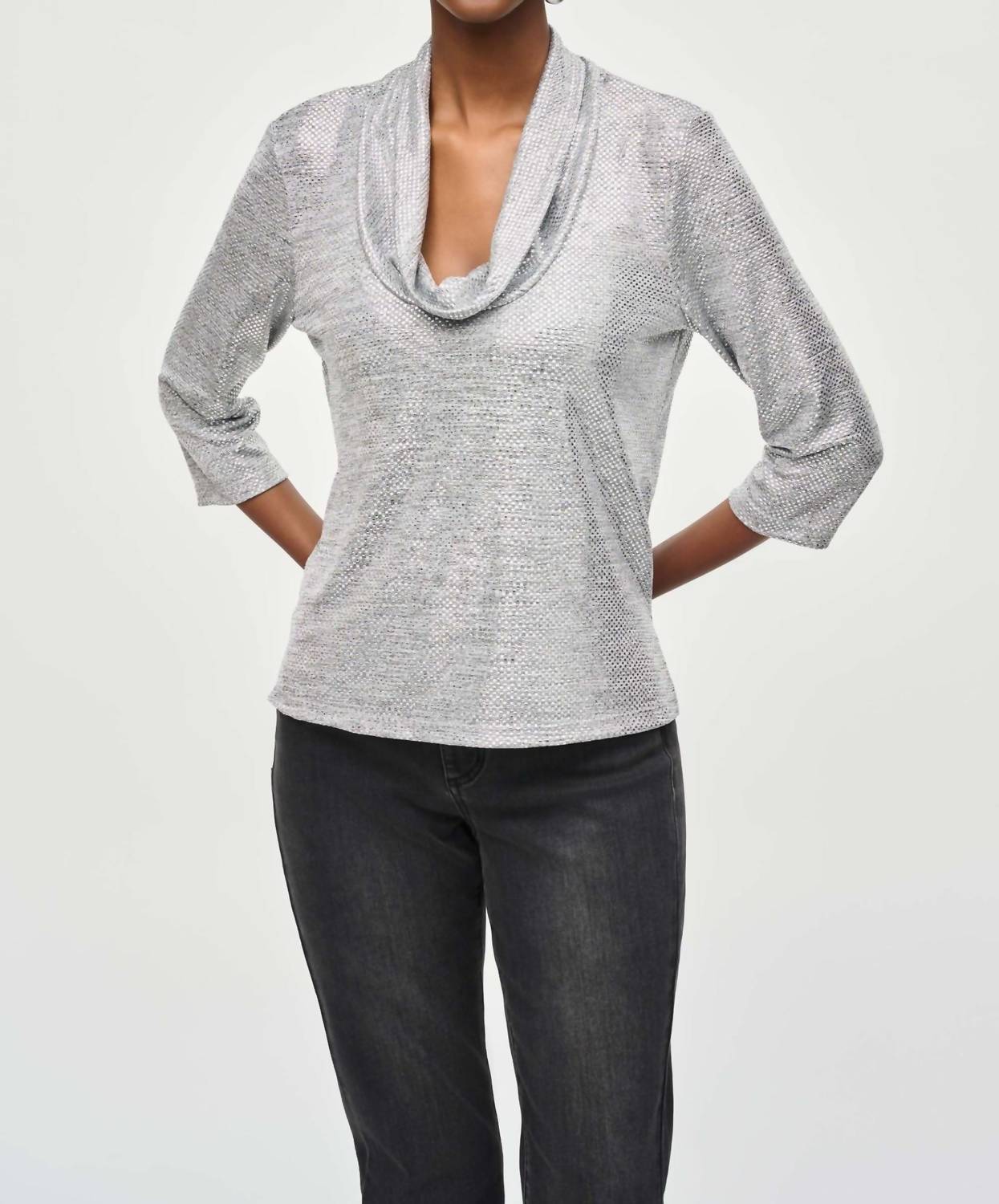 Joseph Ribkoff - Knit Cowl Collar Top