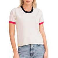 KERRI ROSENTHAL Women's Lonnie Ringer Top in quartz - women's t-shirt