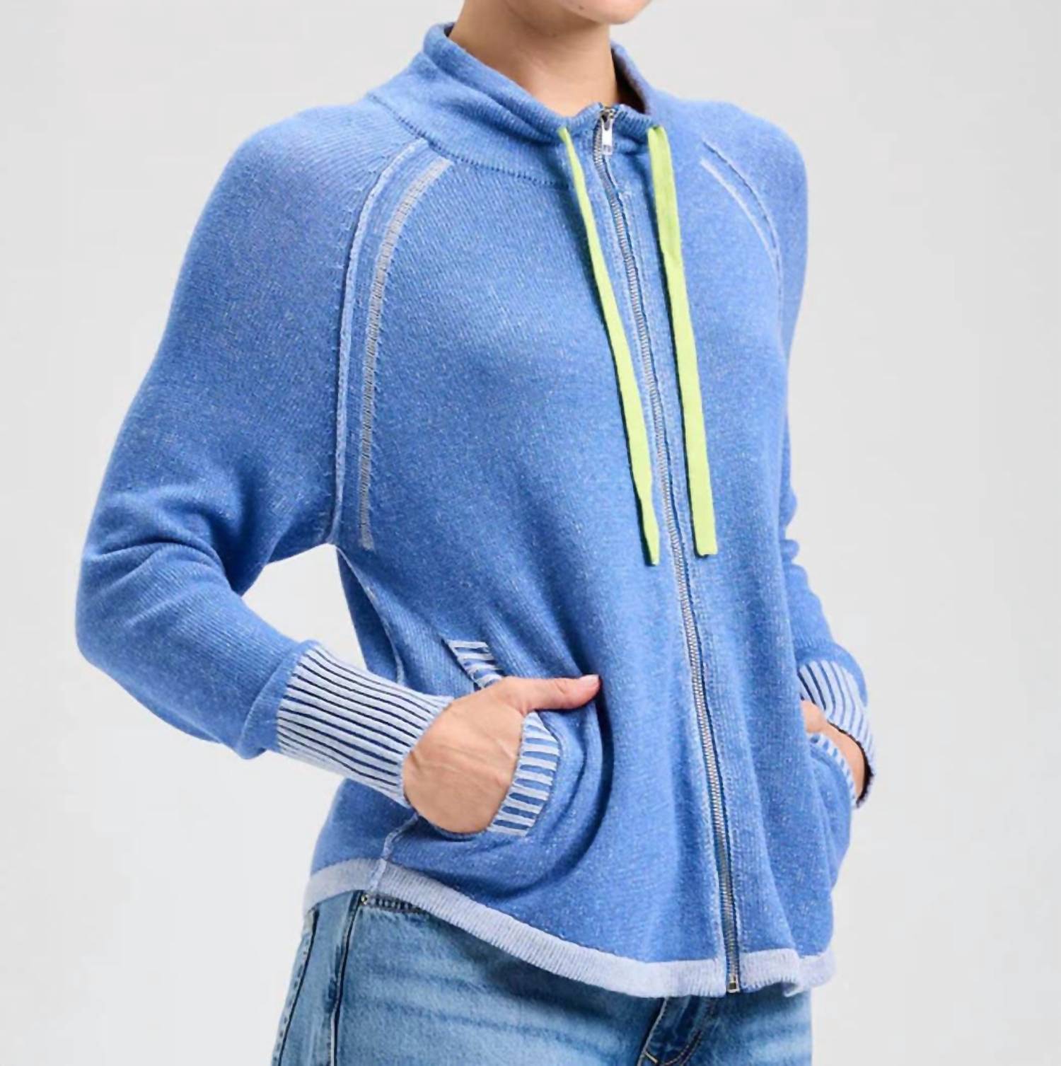 Zaket & Plover - Two-tone Zip Up Jacket