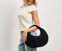 Moda Luxe - Women's Farrah Suede Hobo Bag