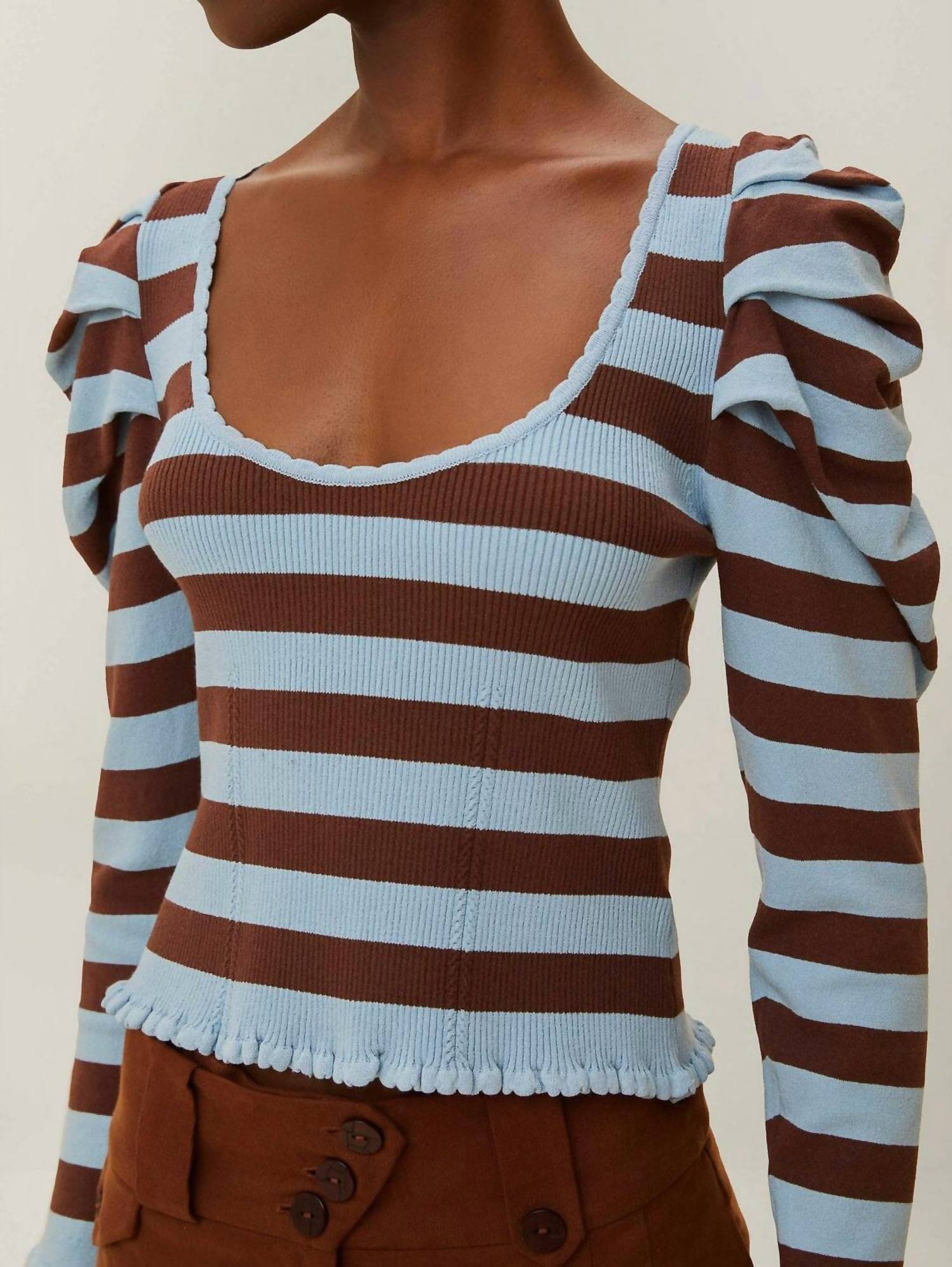 Farm Rio - Striped Knit Blouse