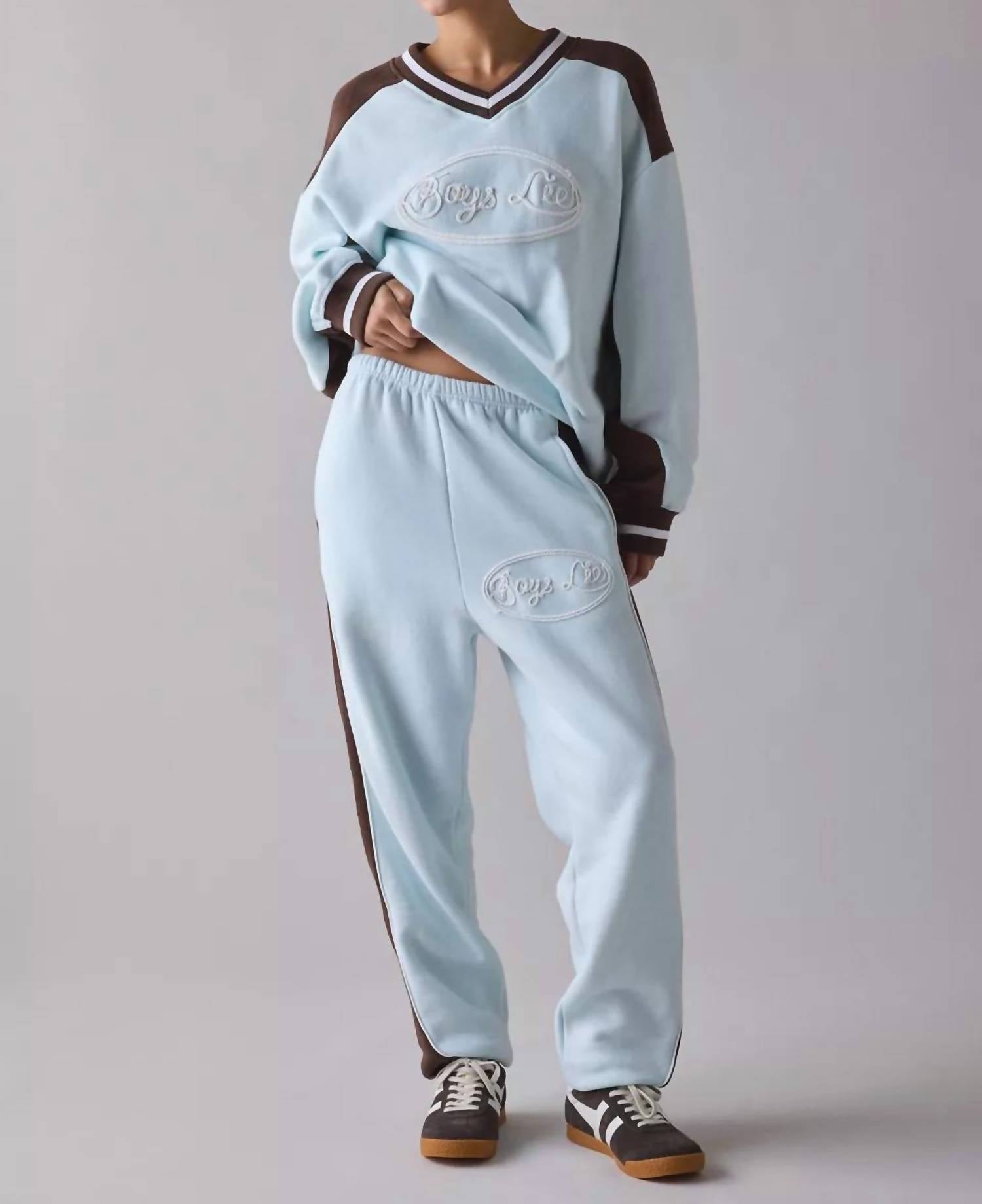 BOYS LIE LASSO'D UP KIMMY PANT in light blue - women's pants