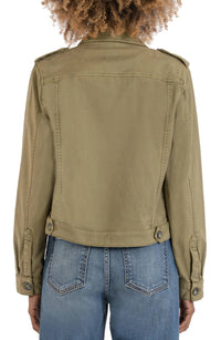 Kut From The Kloth - Rosalyn Twill Trucker Jacket With Flap Pockets
