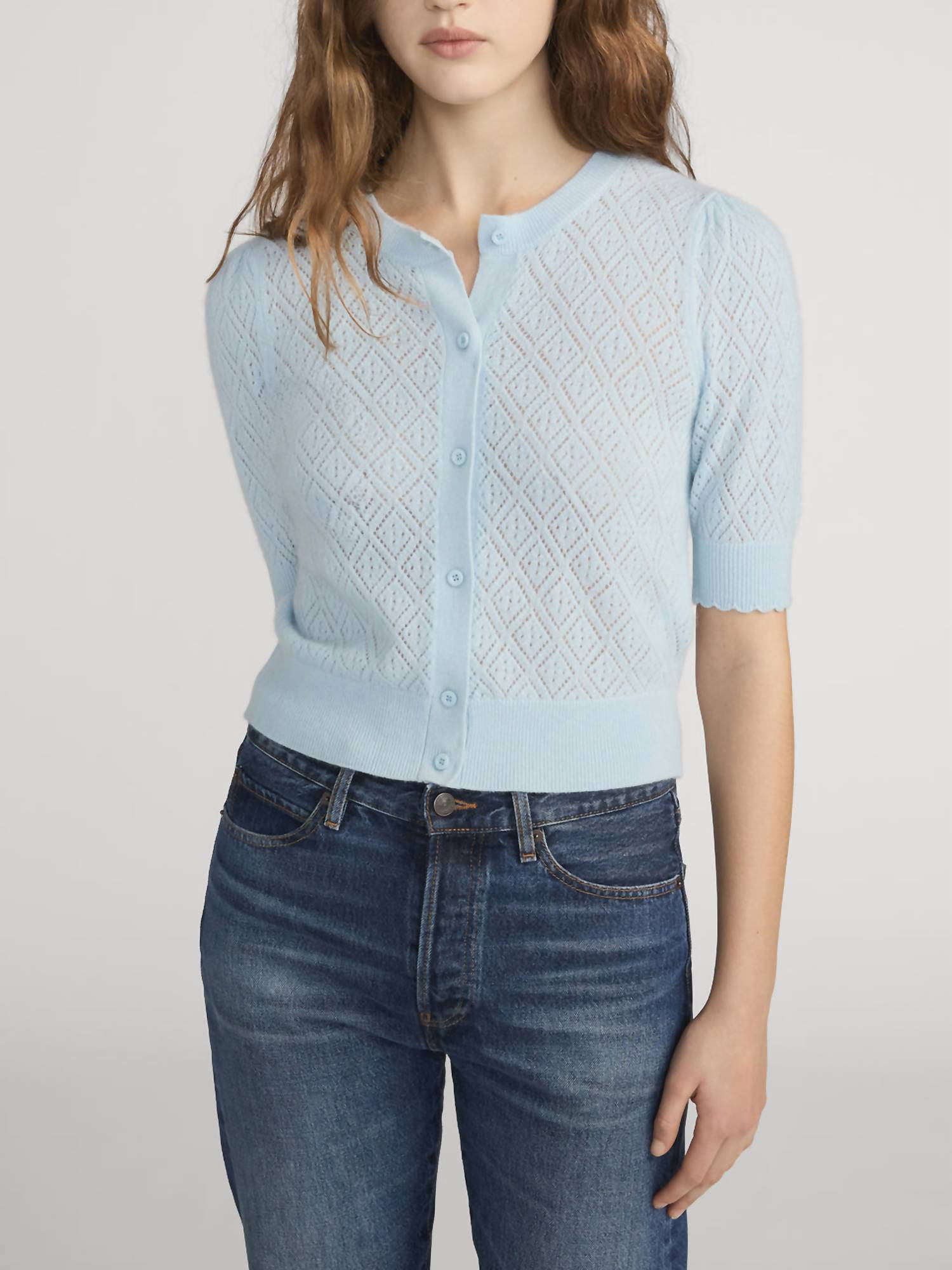 Frame - Delicate Cashmere Short Sleeve Cardigan