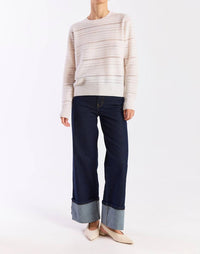Brodie Cashmere - Textured Taylor Crewneck Top