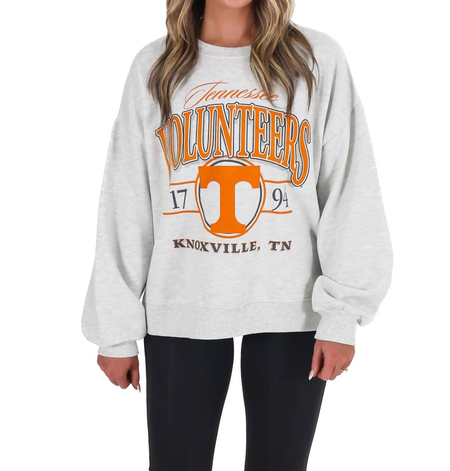 Pressbox - Women's Tennessee Volunteers Crewneck Fleece Sweatshirt