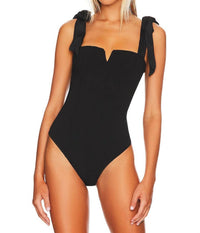 Free People - Lola Shoulder Tie Seamed Bodysuit
