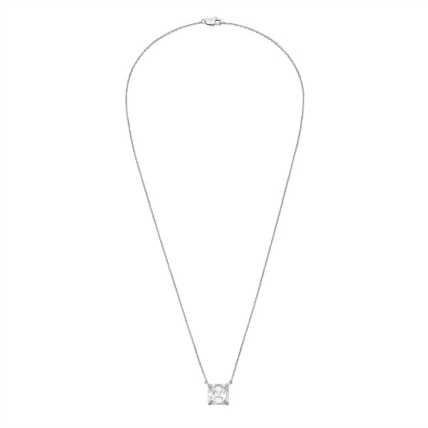 Diana M Jewels - 4.00 Ct Lab-grown Princess Diamond East–west Pendant Necklace